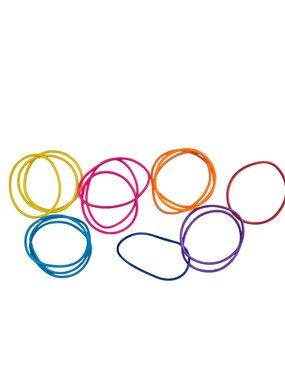 Colorful Rubber Jelly Bracelets Lot of 16 Retro Jewelry Pink Yellow Orange Blue